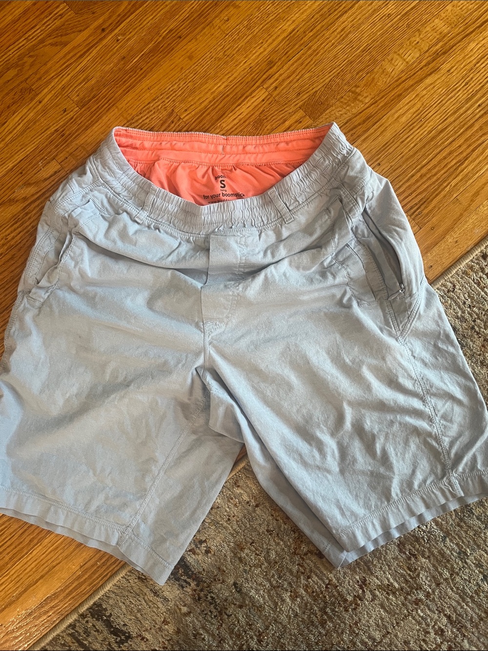 Birddogs Light Blue Shorts with Coral Waistband